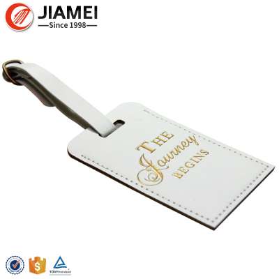 OEM design promotion wholesale custom embossed leather luggage tags