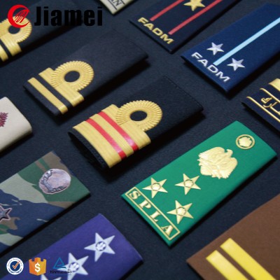 High quality custom embroidery military uniform shoulder epaulets